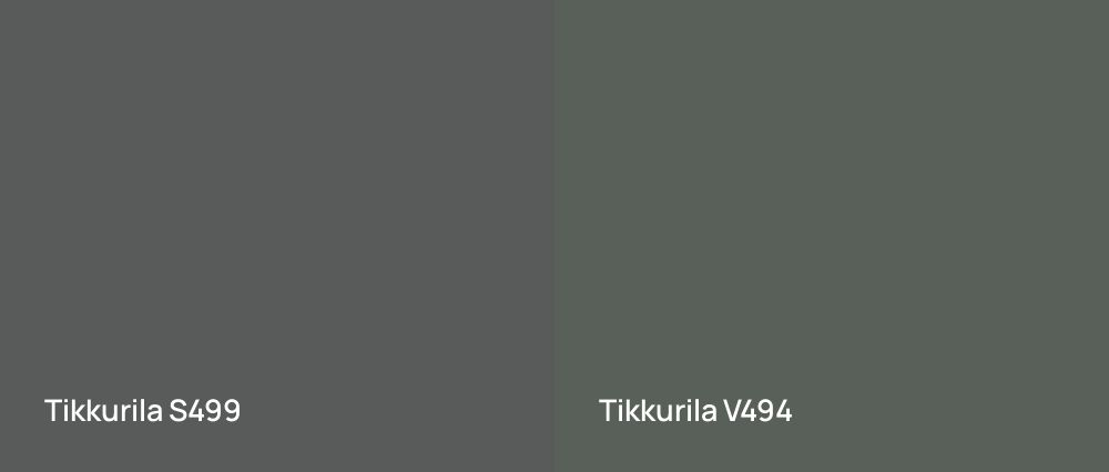 Tikkurila  S499 vs Tikkurila  V494