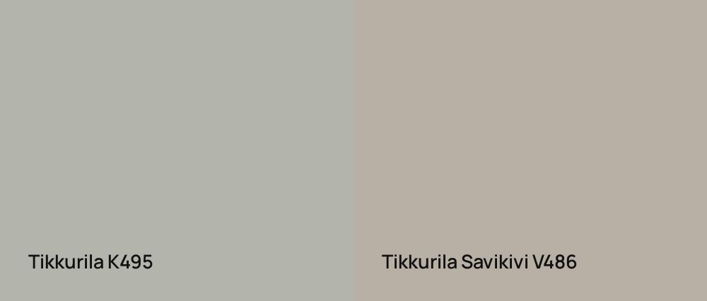 Tikkurila  K495 vs Tikkurila Savikivi V486