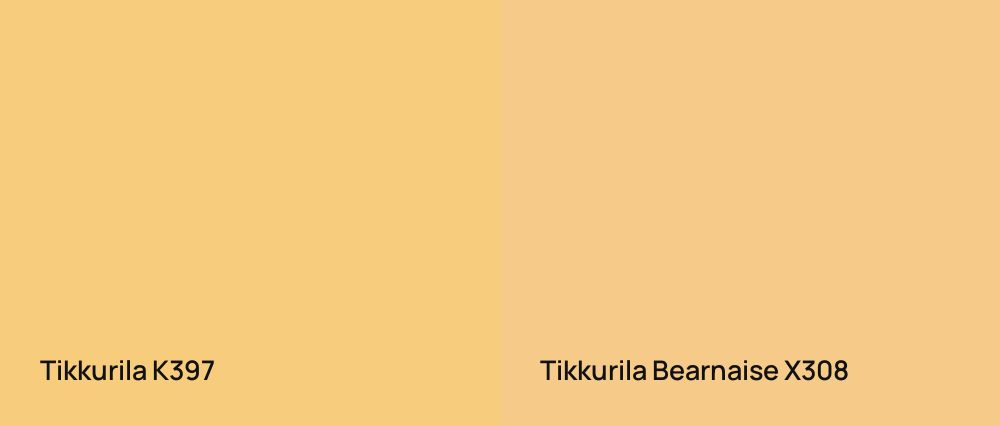 Tikkurila  K397 vs Tikkurila Bearnaise X308