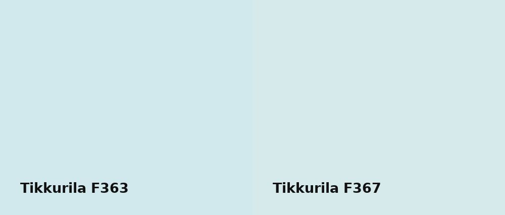 Tikkurila  F363 vs Tikkurila  F367