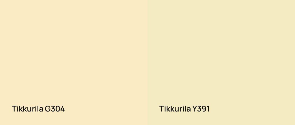 Tikkurila  G304 vs Tikkurila  Y391
