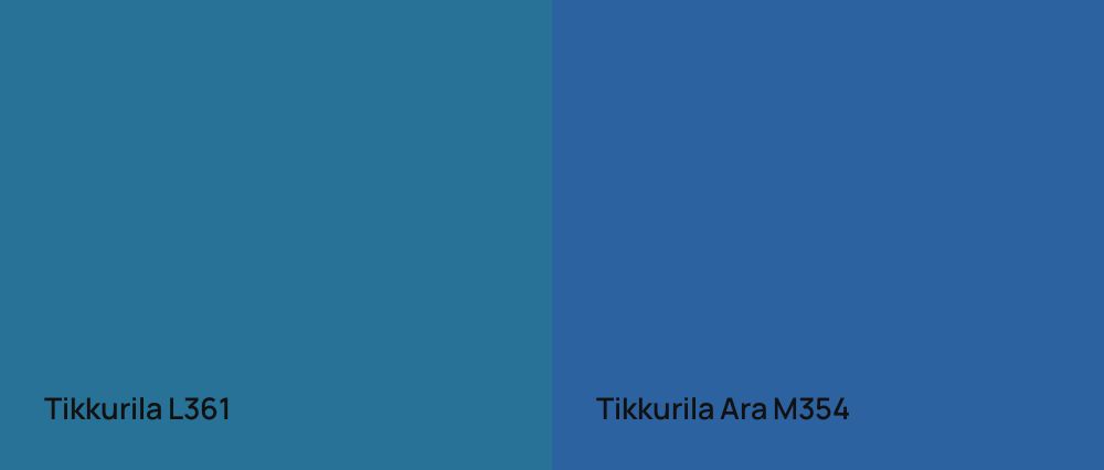 Tikkurila  L361 vs Tikkurila Ara M354