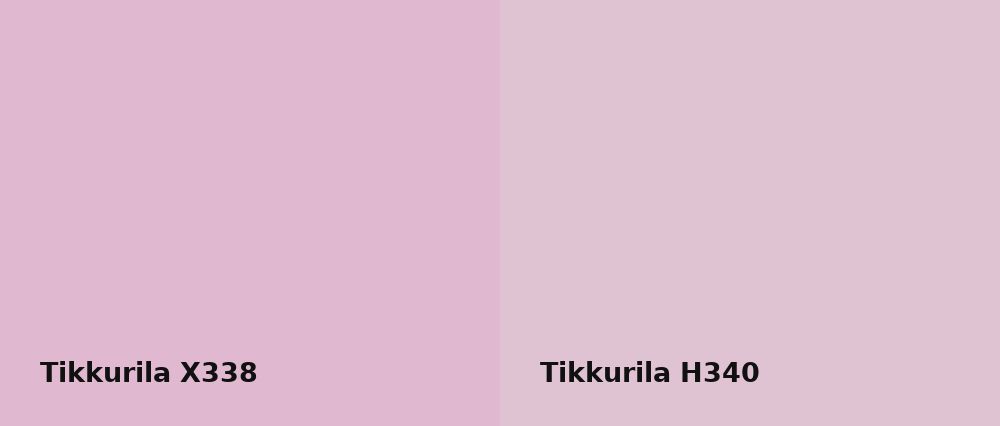 Tikkurila  X338 vs Tikkurila  H340