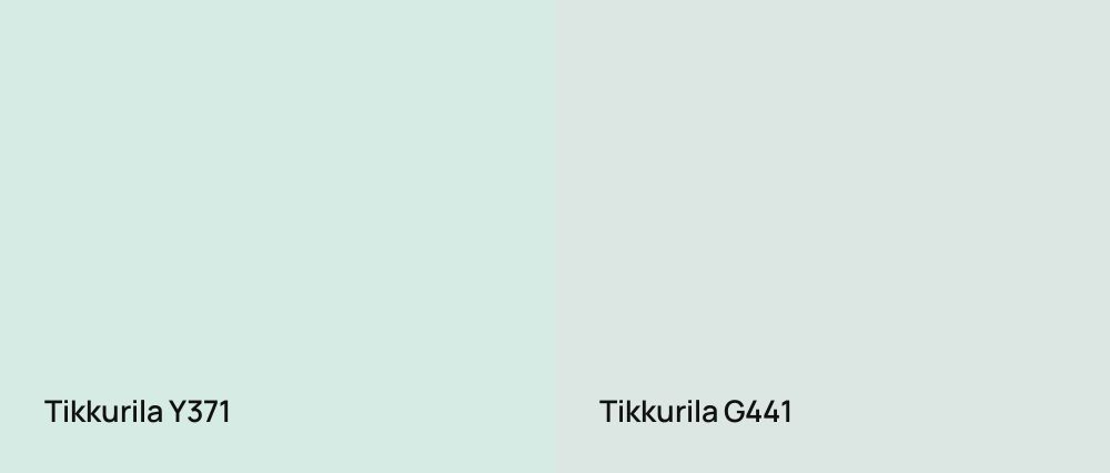 Tikkurila  Y371 vs Tikkurila  G441