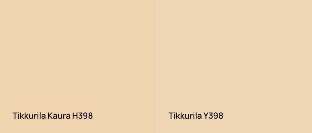 Tikkurila Kaura H398 vs Tikkurila  Y398