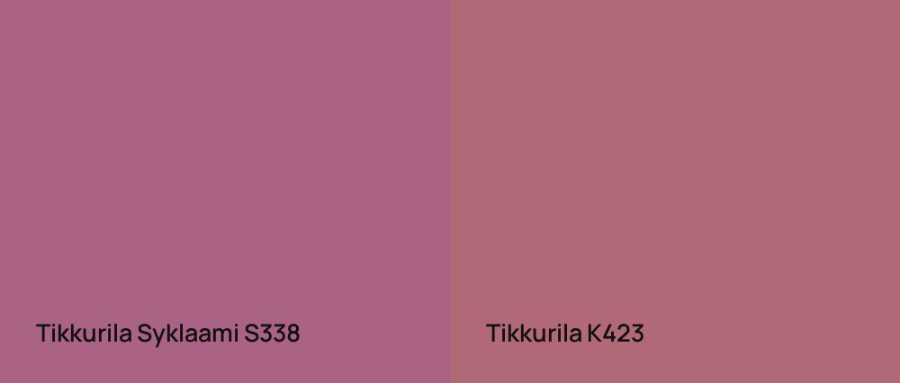 Tikkurila Syklaami S338 vs Tikkurila  K423