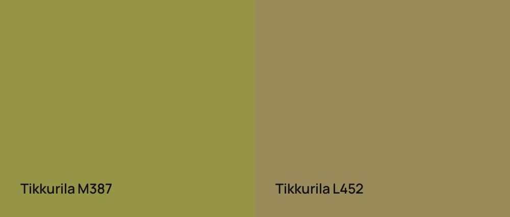 Tikkurila  M387 vs Tikkurila  L452