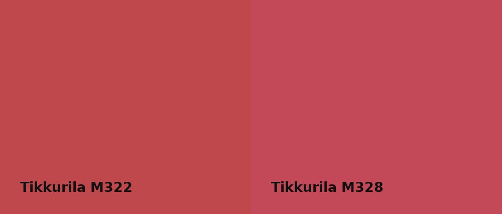 Tikkurila  M322 vs Tikkurila  M328