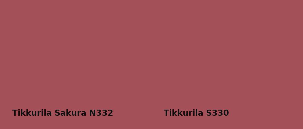 Tikkurila Sakura N332 vs Tikkurila  S330