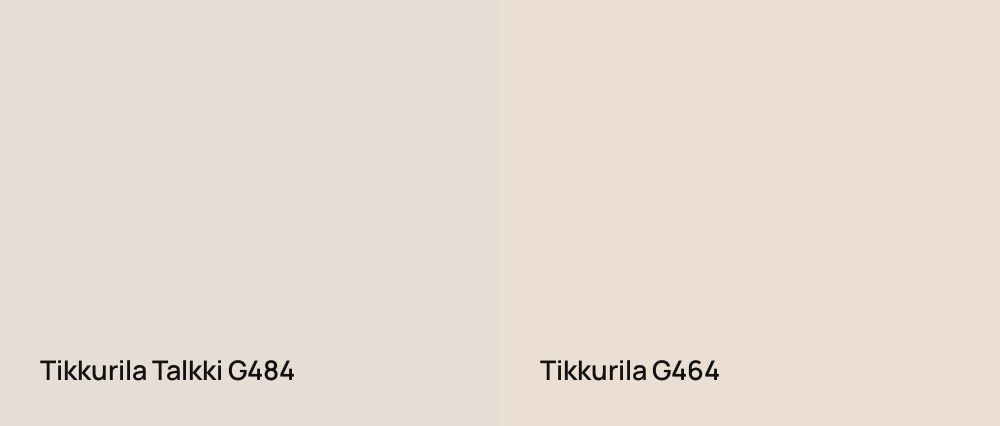 Tikkurila Talkki G484 vs Tikkurila  G464