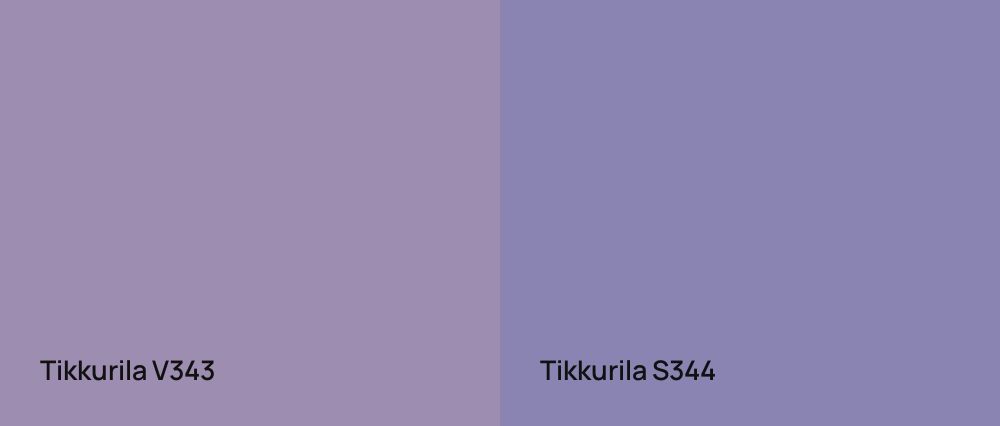 Tikkurila  V343 vs Tikkurila  S344