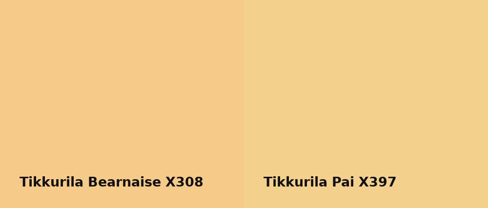 Tikkurila Bearnaise X308 vs Tikkurila Pai X397