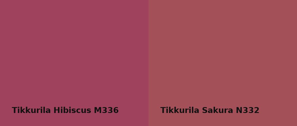 Tikkurila Hibiscus M336 vs Tikkurila Sakura N332