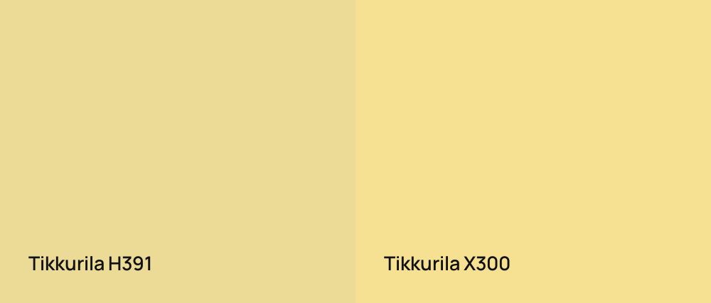 Tikkurila  H391 vs Tikkurila  X300