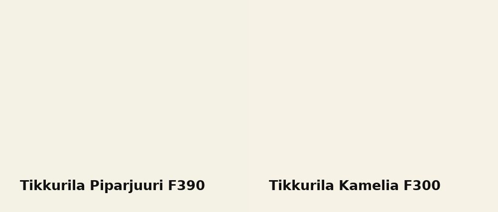 Tikkurila Piparjuuri F390 vs Tikkurila Kamelia F300