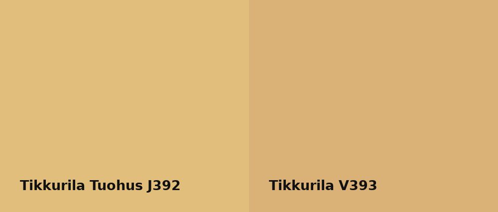Tikkurila Tuohus J392 vs Tikkurila  V393