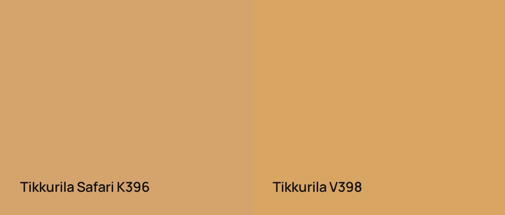 Tikkurila Safari K396 vs Tikkurila  V398