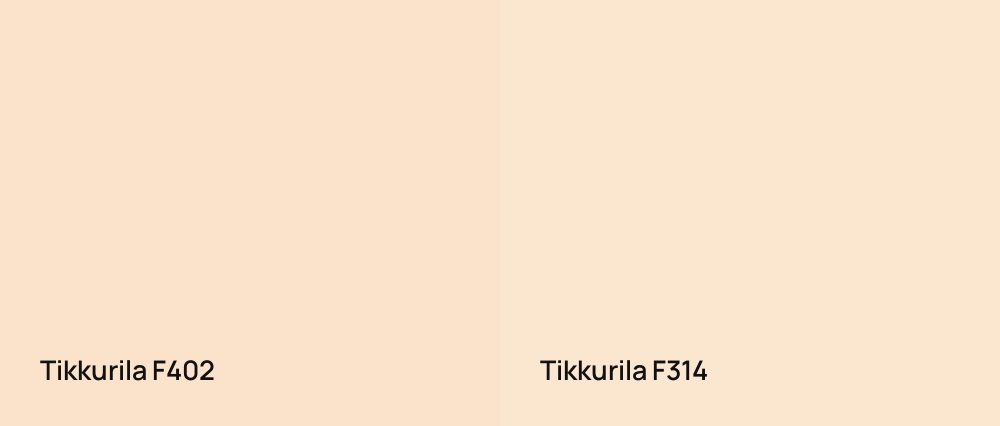 Tikkurila  F402 vs Tikkurila  F314