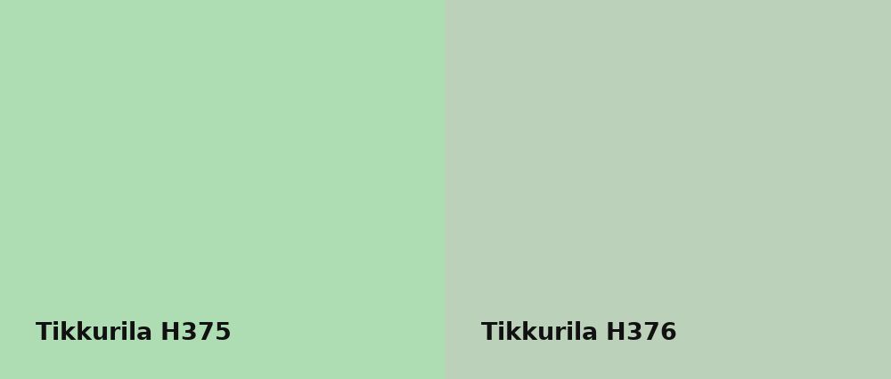 Tikkurila  H375 vs Tikkurila  H376