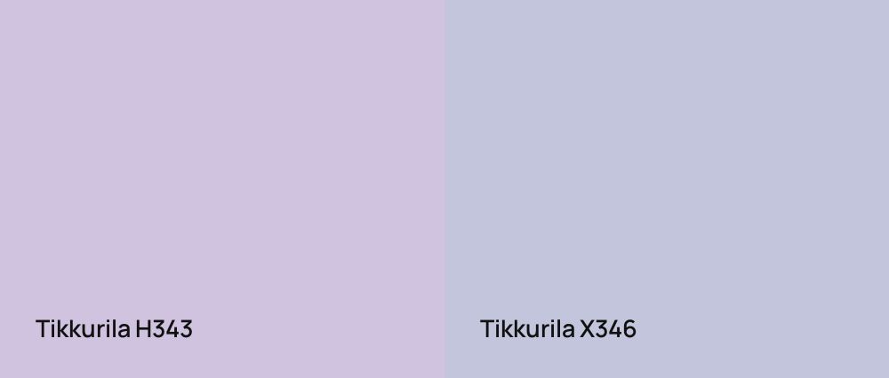 Tikkurila  H343 vs Tikkurila  X346