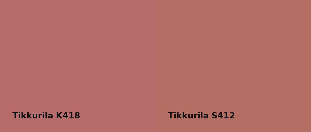 Tikkurila  K418 vs Tikkurila  S412