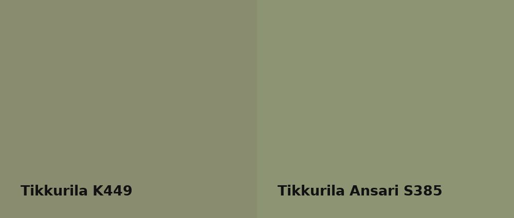Tikkurila  K449 vs Tikkurila Ansari S385