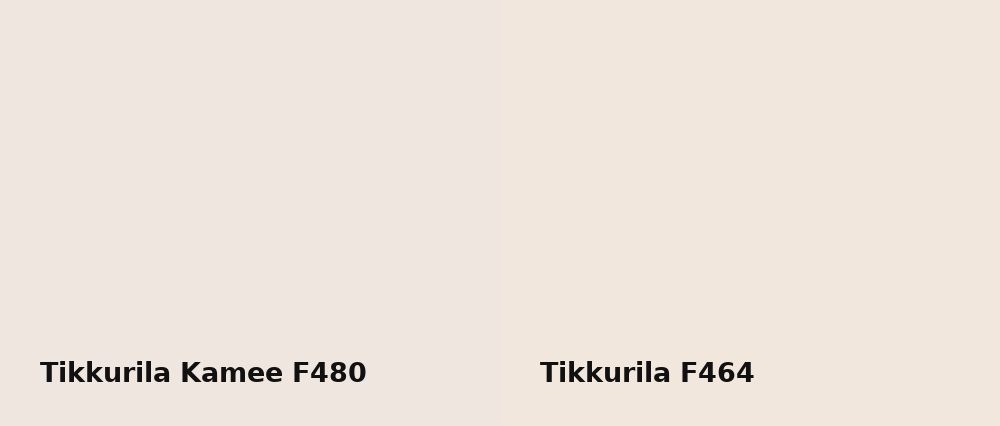 Tikkurila Kamee F480 vs Tikkurila  F464