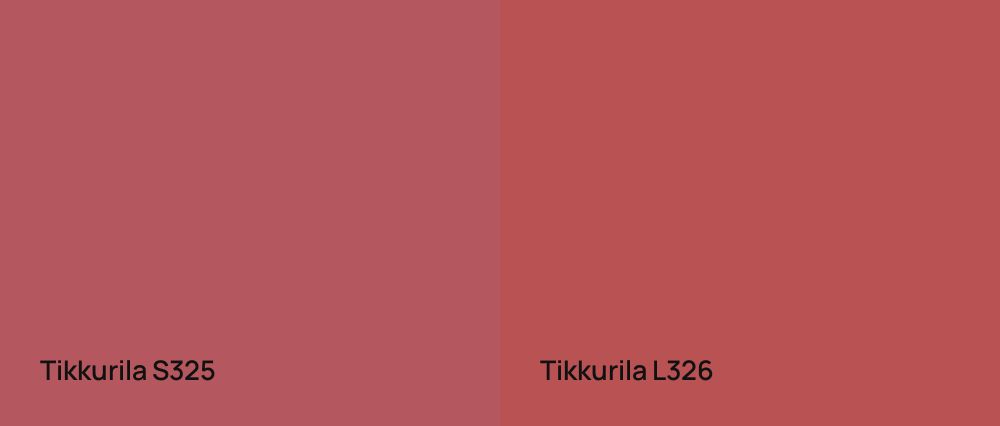 Tikkurila  S325 vs Tikkurila  L326