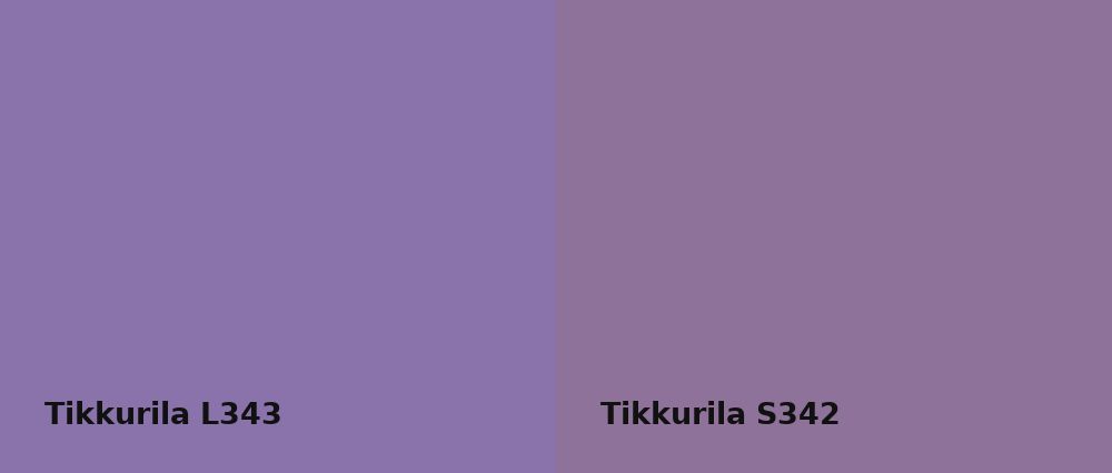Tikkurila  L343 vs Tikkurila  S342