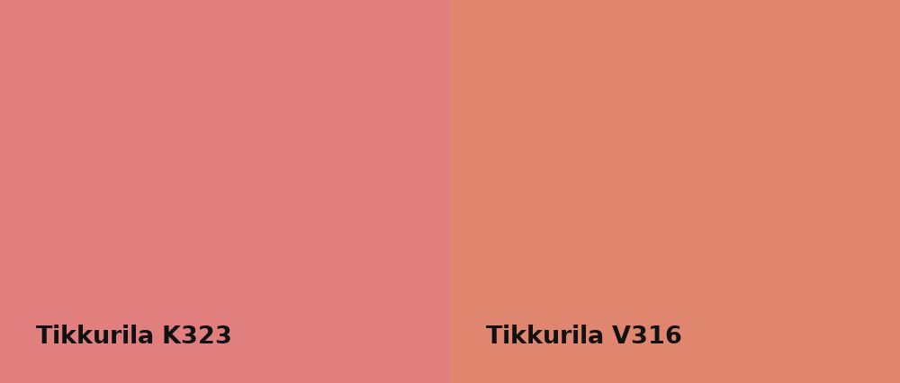Tikkurila  K323 vs Tikkurila  V316