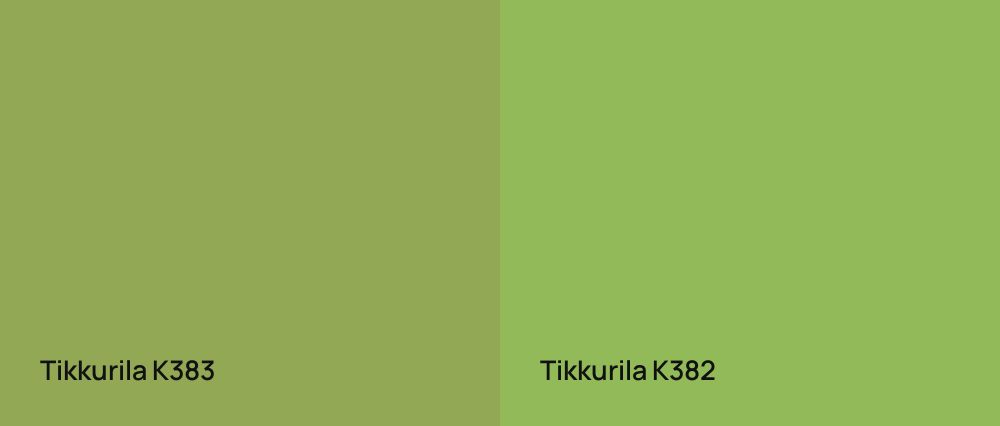 Tikkurila  K383 vs Tikkurila  K382