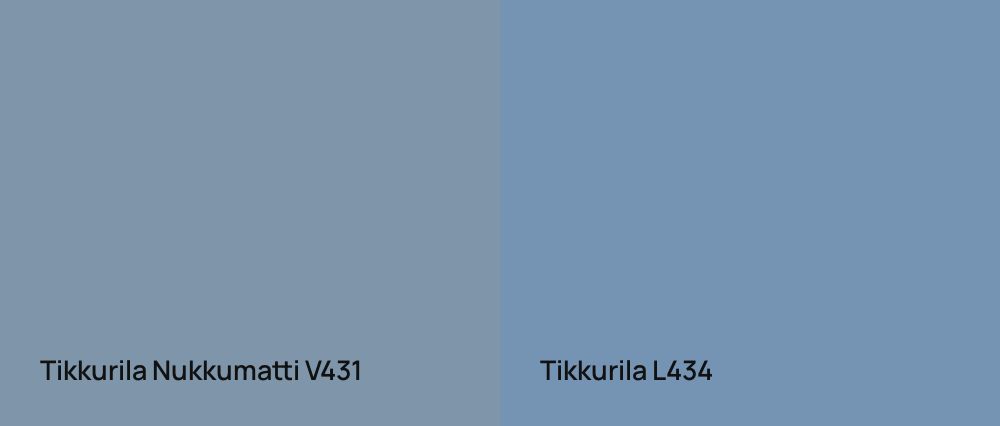 Tikkurila Nukkumatti V431 vs Tikkurila  L434