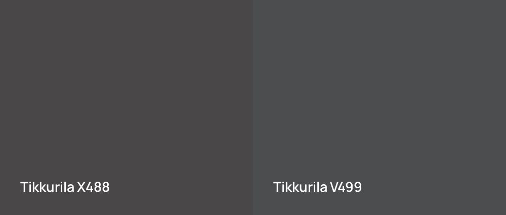 Tikkurila  X488 vs Tikkurila  V499