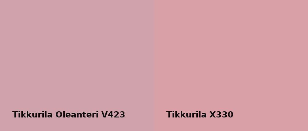 Tikkurila Oleanteri V423 vs Tikkurila  X330