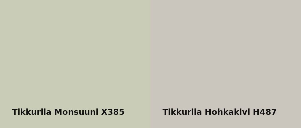 Tikkurila Monsuuni X385 vs Tikkurila Hohkakivi H487
