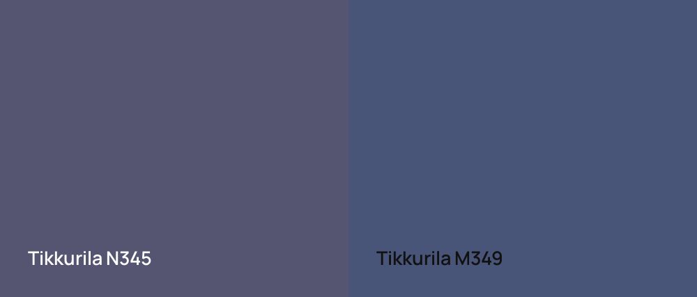 Tikkurila  N345 vs Tikkurila  M349
