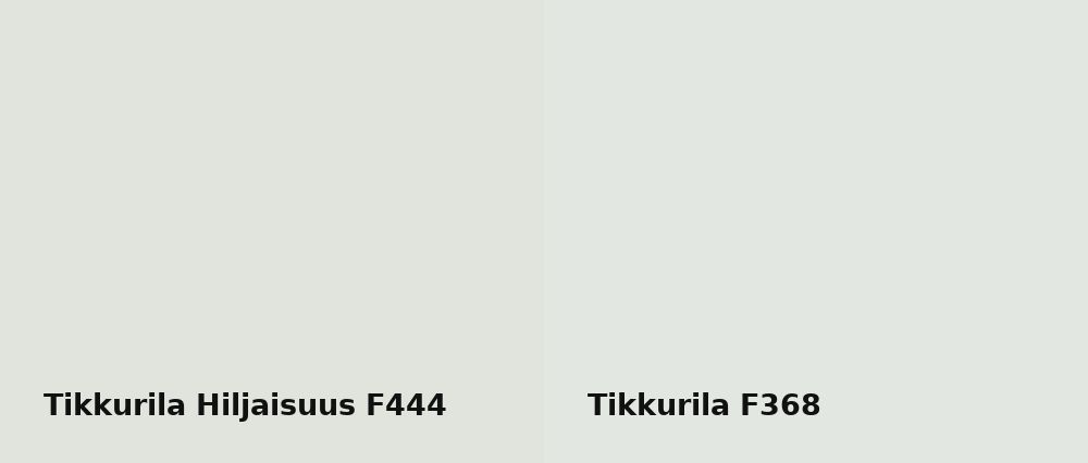 Tikkurila Hiljaisuus F444 vs Tikkurila  F368