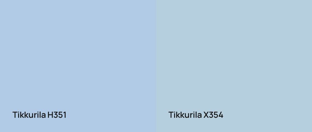 Tikkurila  H351 vs Tikkurila  X354