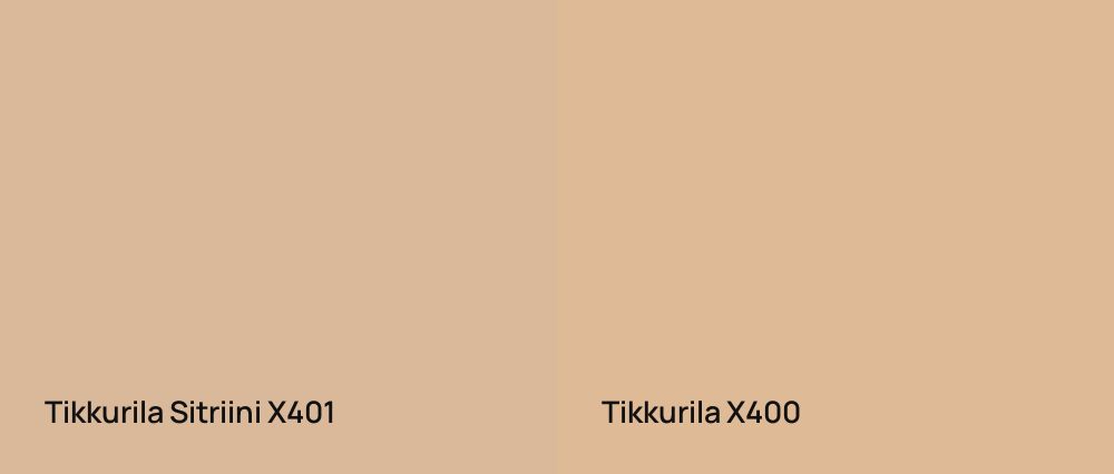 Tikkurila Sitriini X401 vs Tikkurila  X400