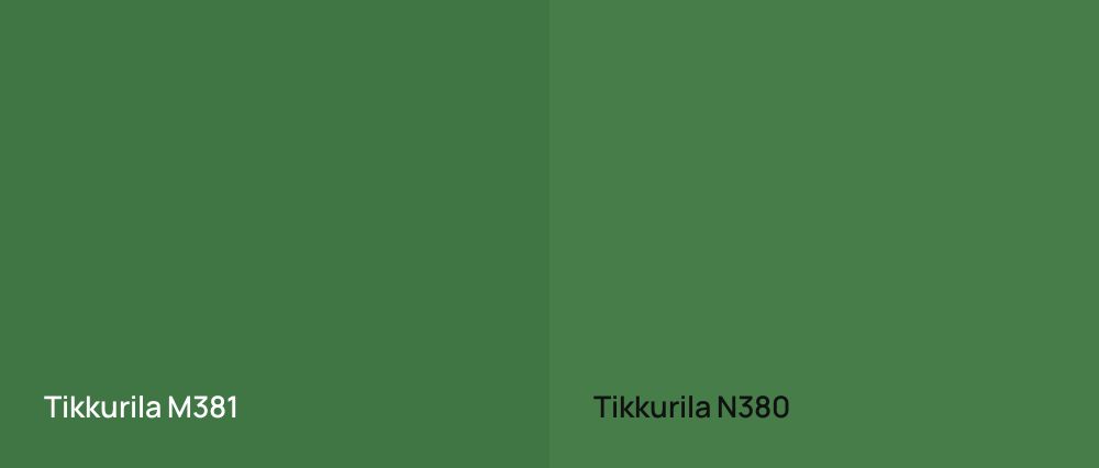 Tikkurila  M381 vs Tikkurila  N380