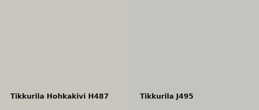 Tikkurila Hohkakivi H487 vs Tikkurila  J495