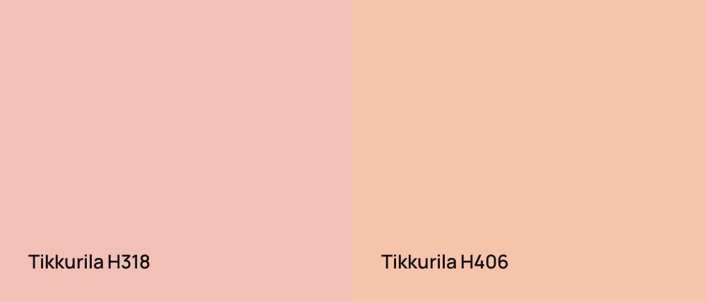 Tikkurila  H318 vs Tikkurila  H406