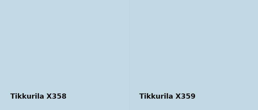 Tikkurila  X358 vs Tikkurila  X359