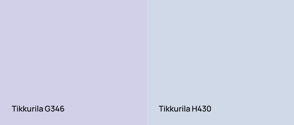 Tikkurila  G346 vs Tikkurila  H430