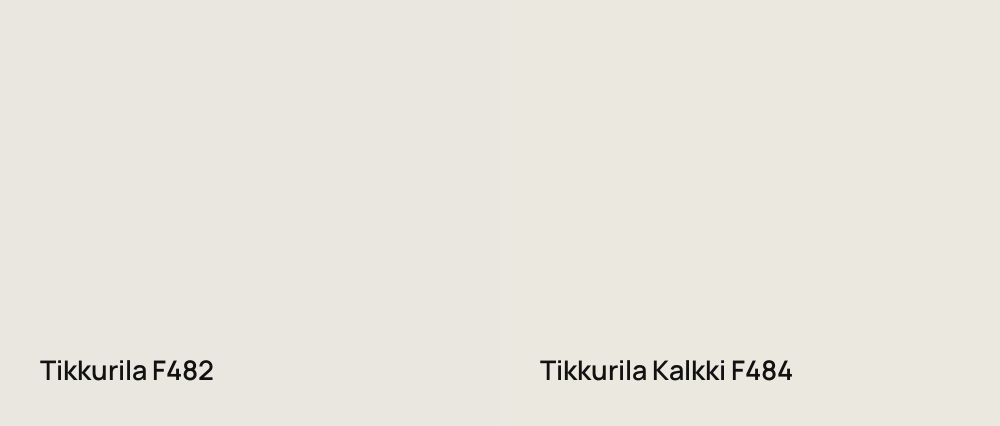 Tikkurila  F482 vs Tikkurila Kalkki F484