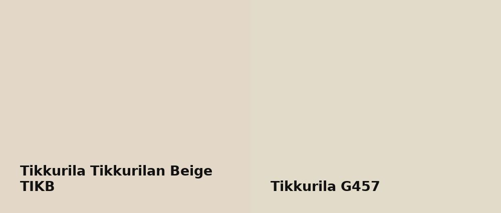 Tikkurila Tikkurilan Beige TIKB vs Tikkurila  G457
