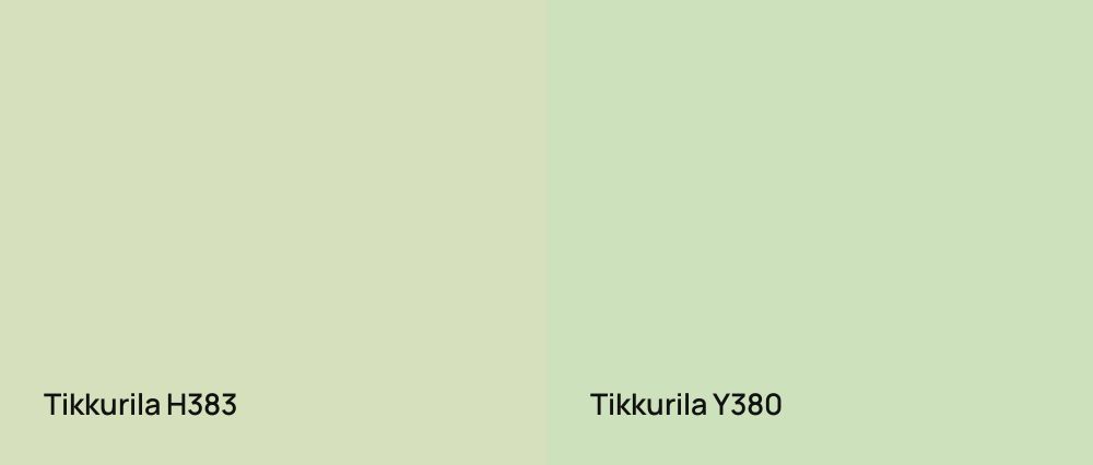 Tikkurila  H383 vs Tikkurila  Y380