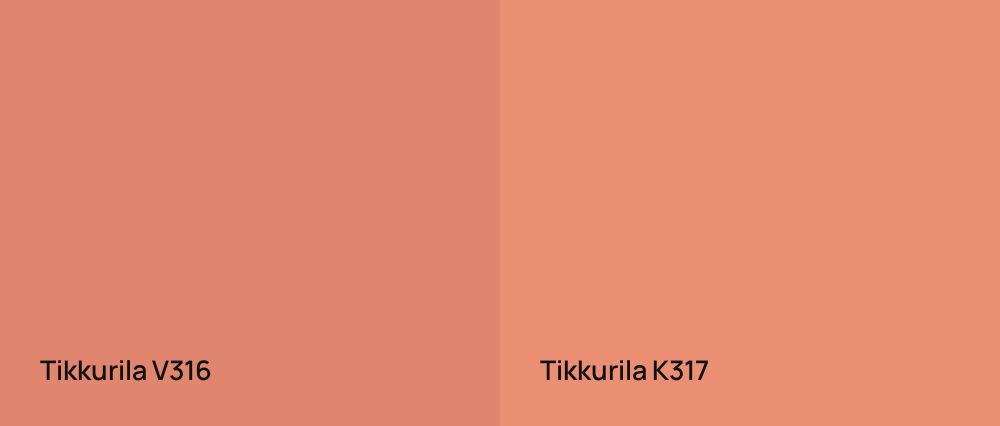 Tikkurila  V316 vs Tikkurila  K317