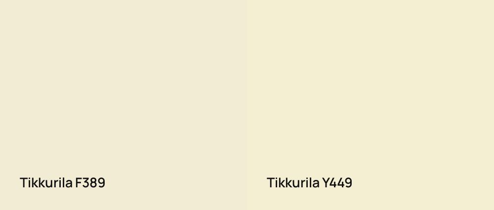Tikkurila  F389 vs Tikkurila  Y449
