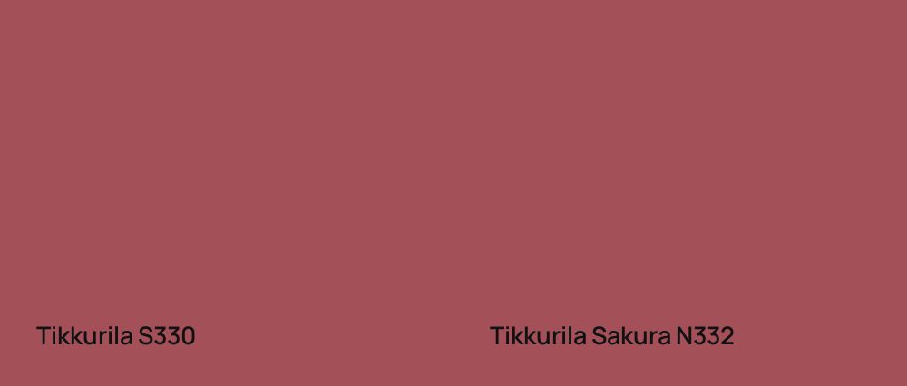 Tikkurila  S330 vs Tikkurila Sakura N332
